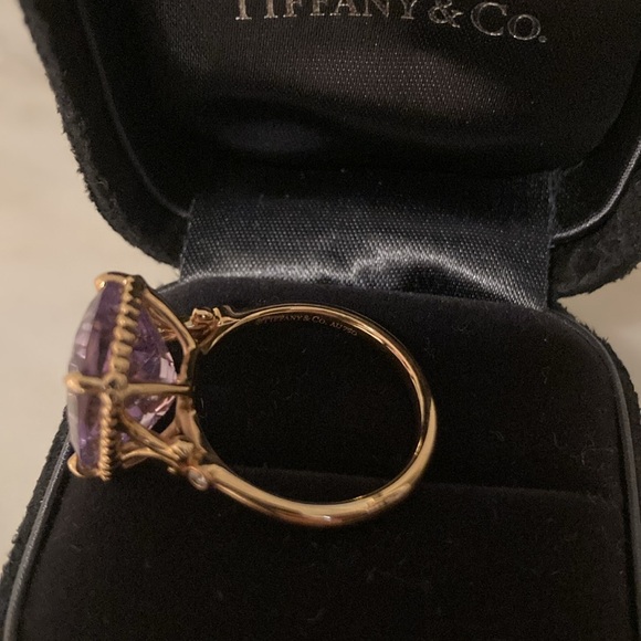 Tiffany & Co. Purple Amethyst Rose Gold Sparkler Cocktail Ring - Picture 4 of 4